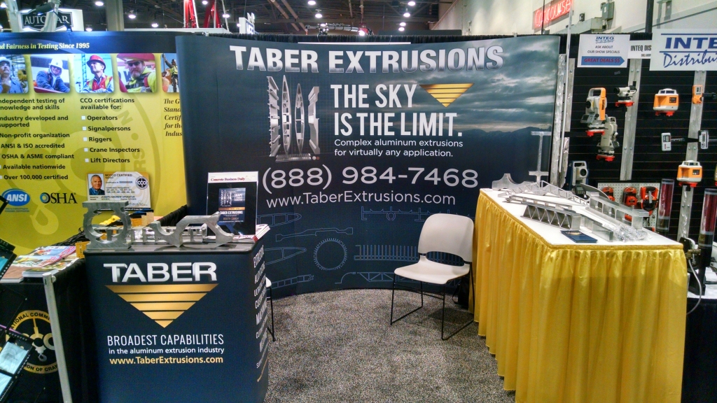 Taber Extrusions will be at the World of Concrete trade show Tuesday through Friday, February 2-5.
