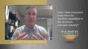 Jason Weber explaining how Taber have the broadest capabilities when it comes to extrusion