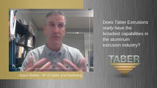 Jason Weber explaining how Taber have the broadest capabilities when it comes to extrusion