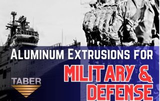Classic black and white background featuring a huge, docked battleship on the left and on the right, viewed from their backs are a line of soldiers. In the foreground is a gradient blue banner featuring the blog title and the Taber logo at the bottom left corner.