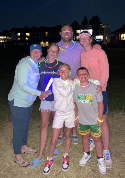Taber_In Focus Spotlight Chad Fishback with family outside at night