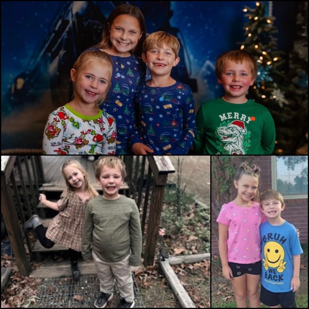 A collage of Micah's nieces and nephews.